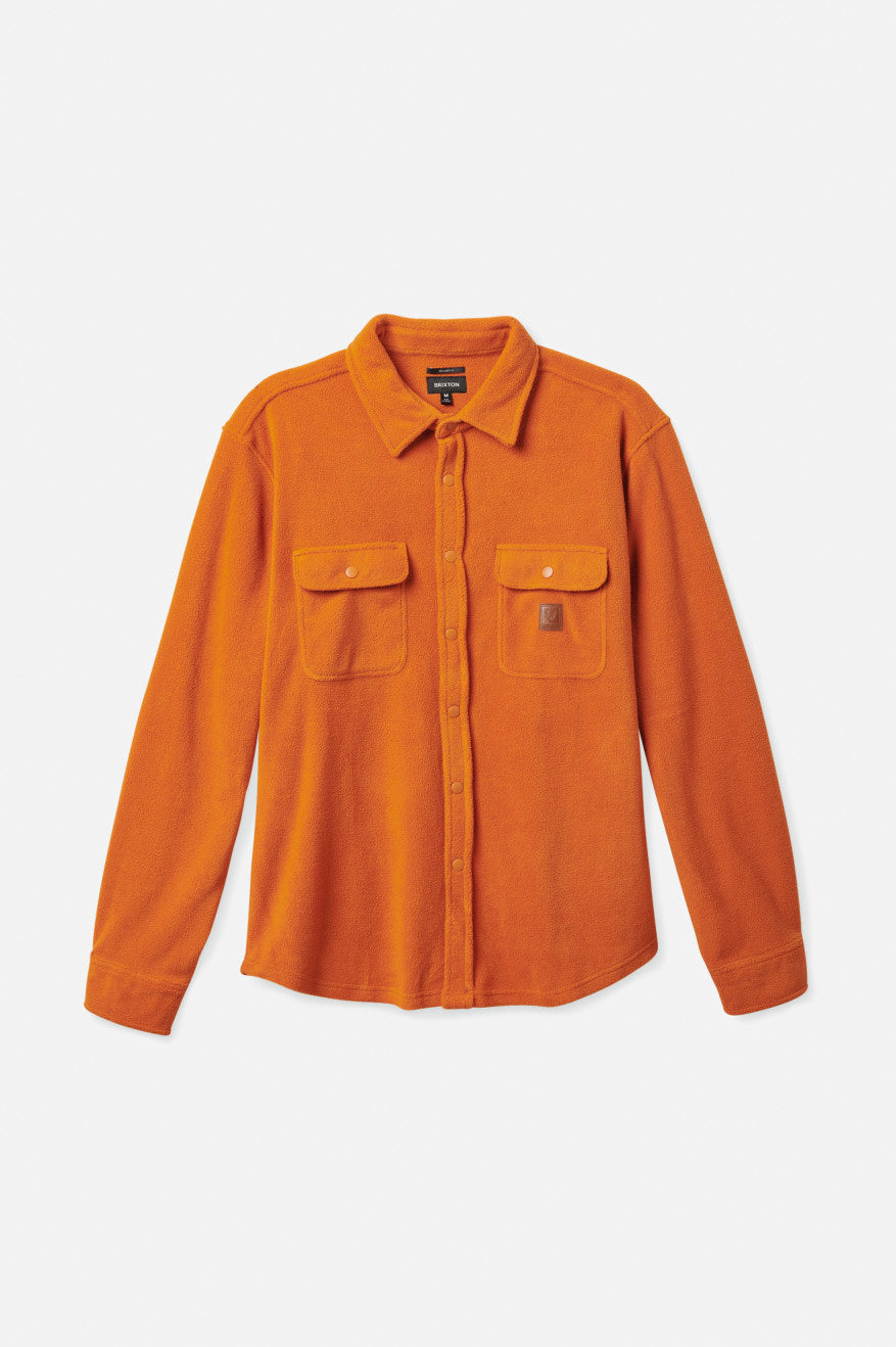 Orange Men's Brixton Bowery L/S Arctic Stretch Fleece Flannels | 374260-BRC