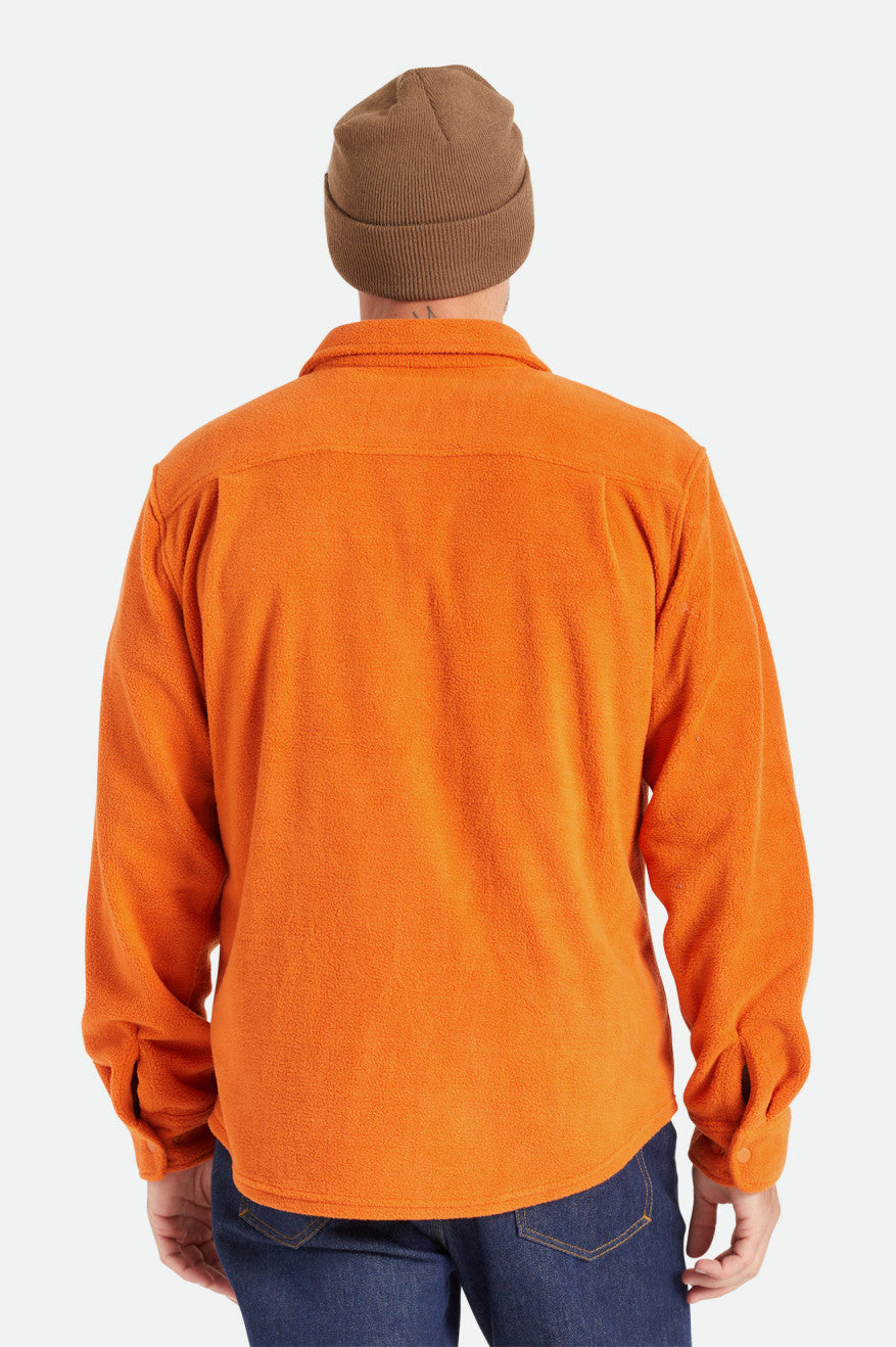 Orange Men's Brixton Bowery L/S Arctic Stretch Fleece Wovens | 801429-QOU