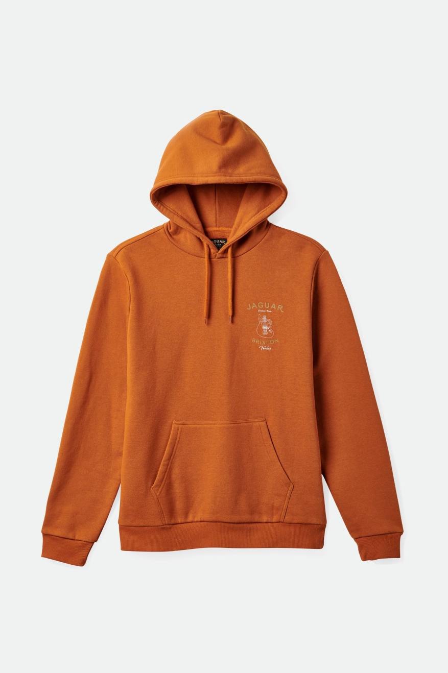 Orange Men's Brixton Fender Jaguar Claws Hoodie | 059278-DCY