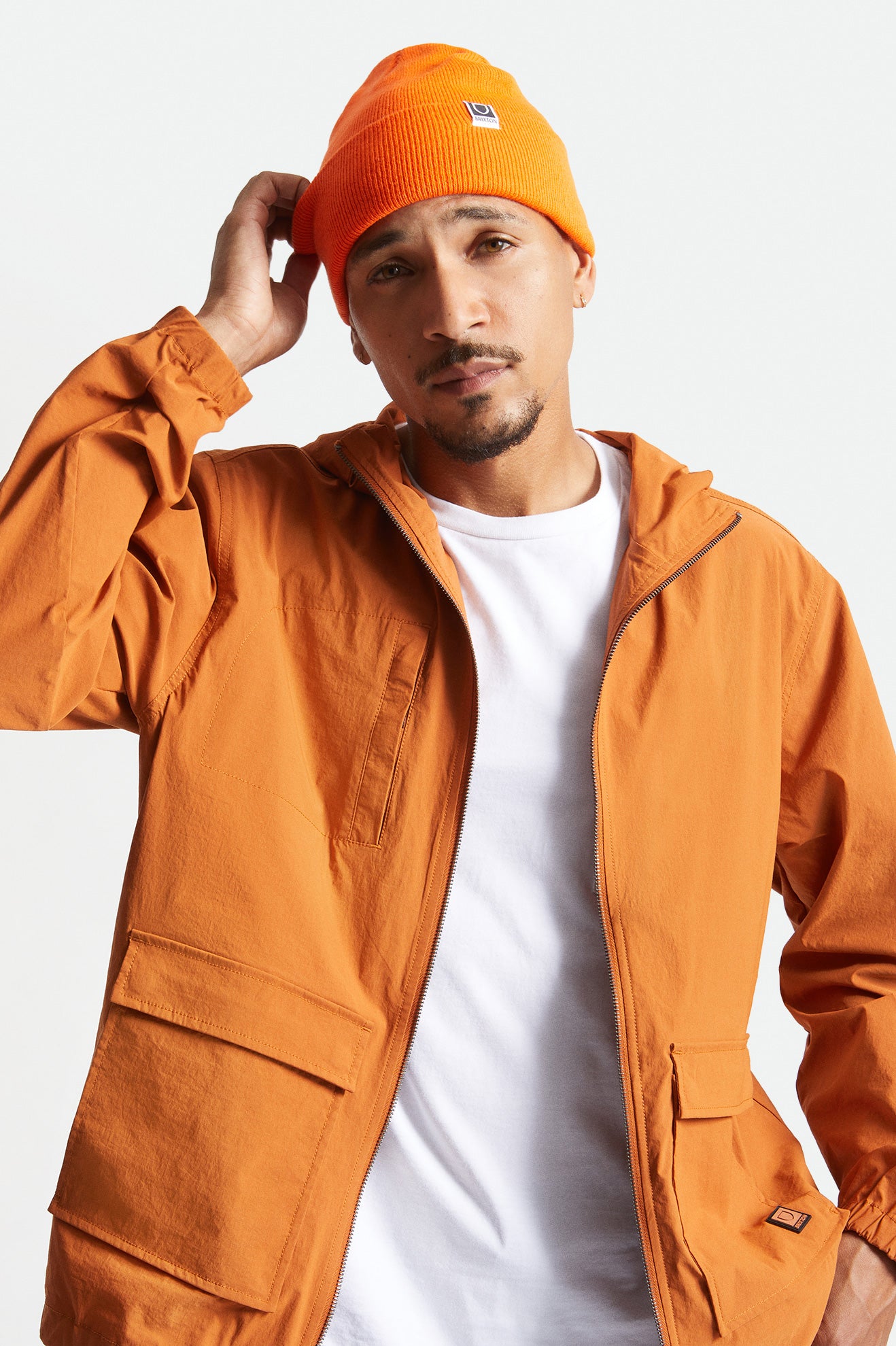 Orange Men's Brixton Harbor Beta Watch Cap Beanie | 971358-RDK