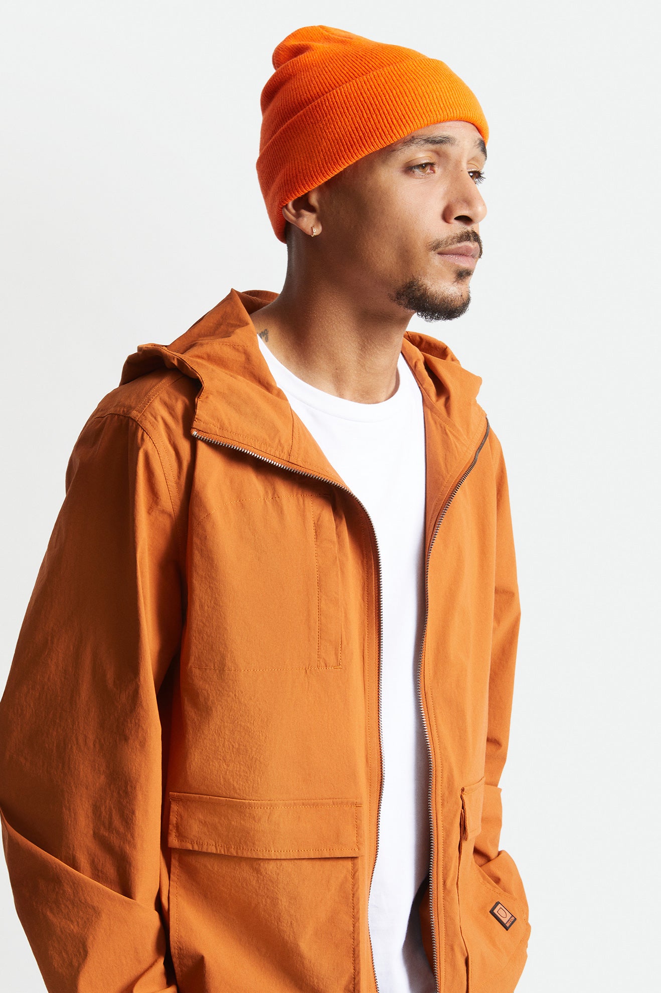 Orange Men's Brixton Harbor Beta Watch Cap Beanie | 971358-RDK