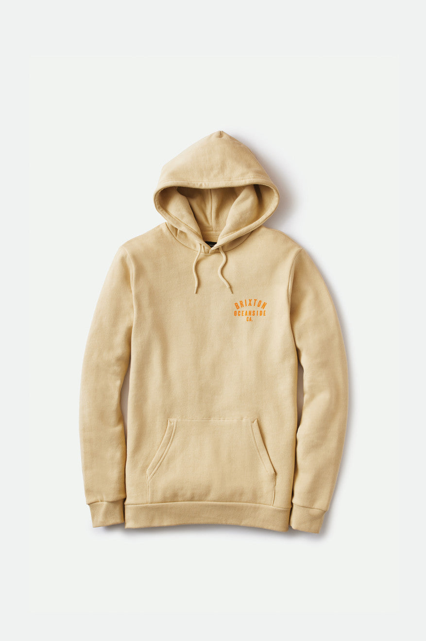 Orange Men\'s Brixton Woodburn Oceanside Fleece Hoodie | 917806-OVD