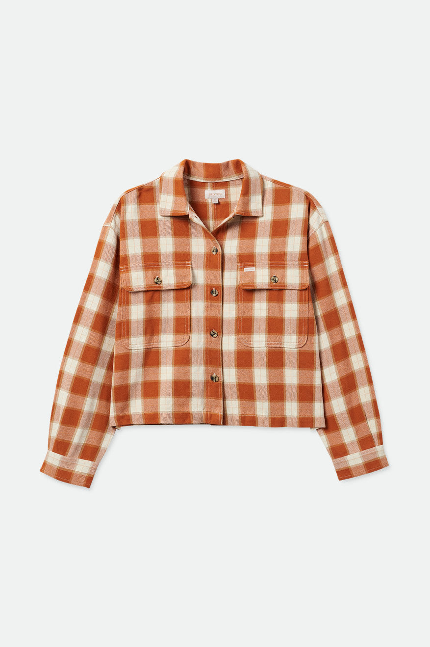 Orange Women's Brixton Bowery L/S Flannels | 498063-KRM