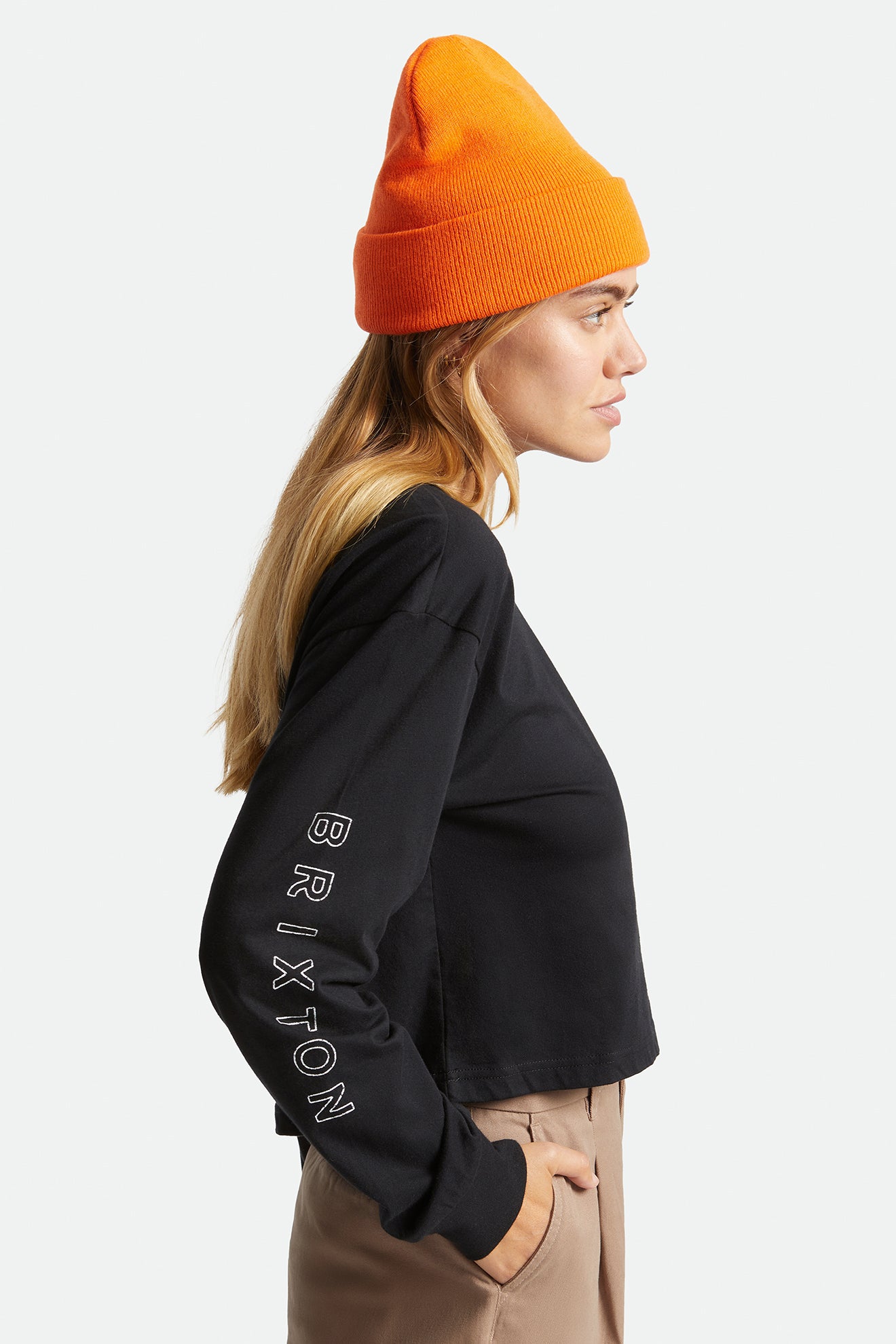 Orange Women's Brixton Harbor Beta Watch Cap Beanie | 964701-HWU