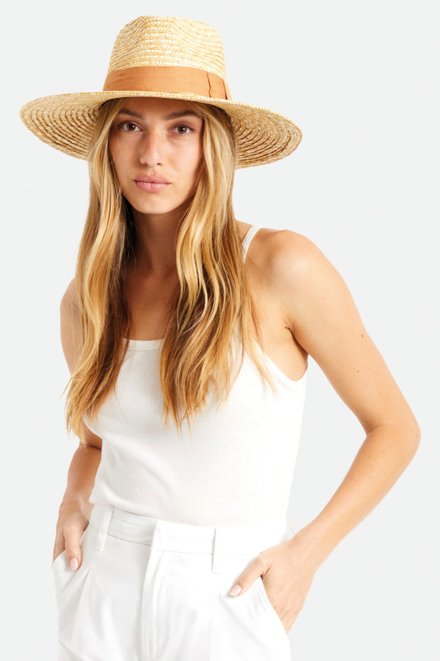 Orange Women's Brixton Joanna Hat Fedoras | 048173-ISH