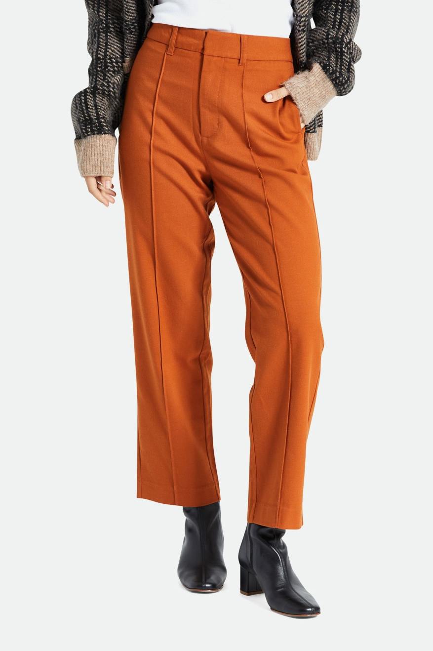 Orange Women's Brixton Retro Trouser Bottoms | 473280-OAS