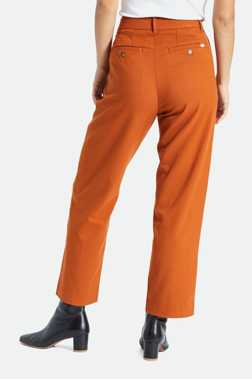 Orange Women's Brixton Retro Trouser Bottoms | 473280-OAS