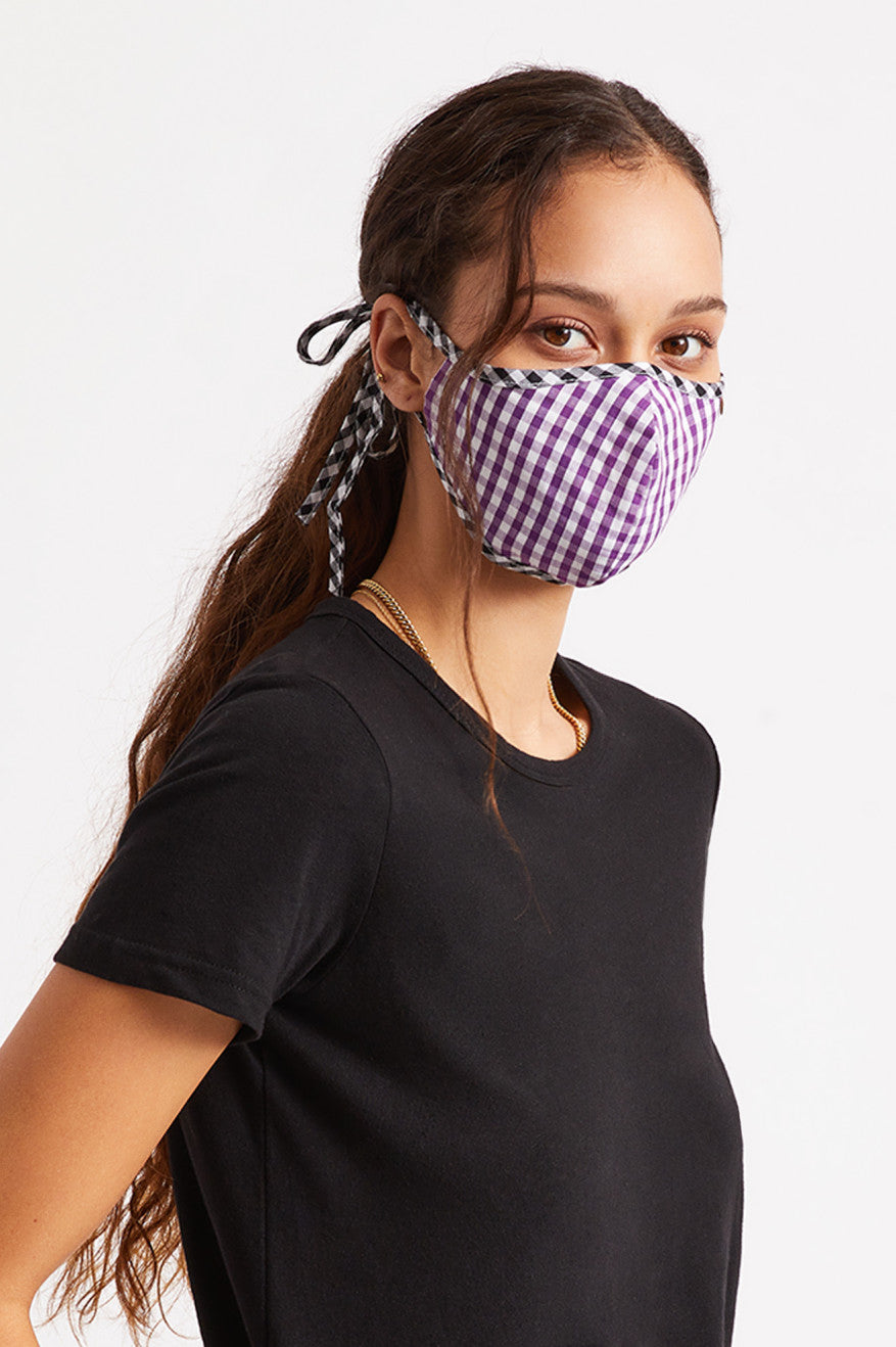 Purple Unisex Brixton Lightweight Antimicrobial Face Masks | 876592-FTH