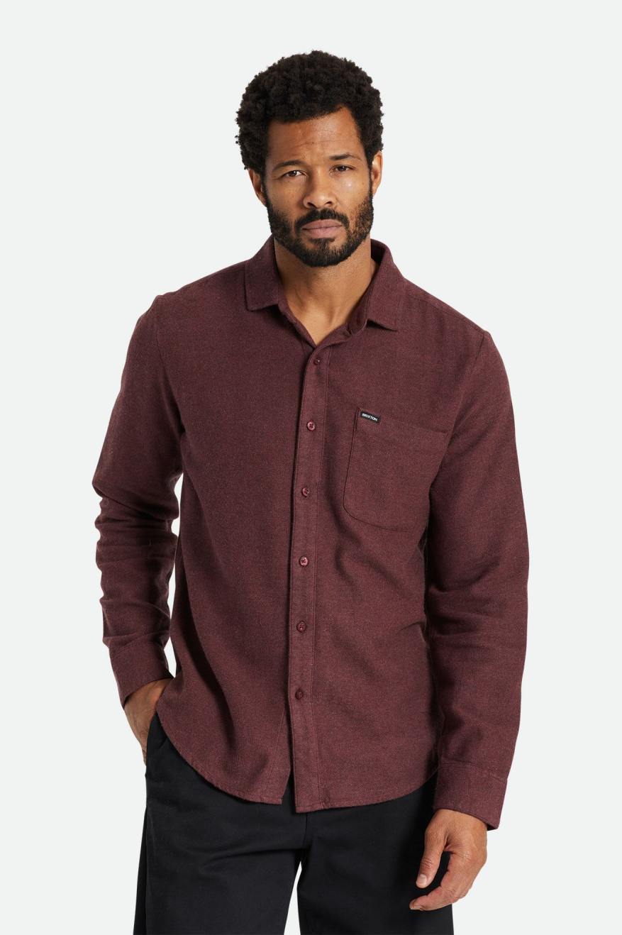 Red Men\'s Brixton Bixby Reserve L/S Flannels | 169743-VNI