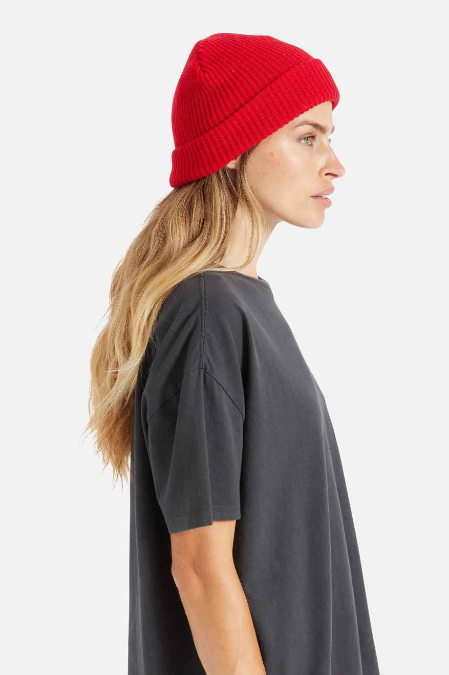 Red Men's Brixton Heist Beanie | 401859-KQZ