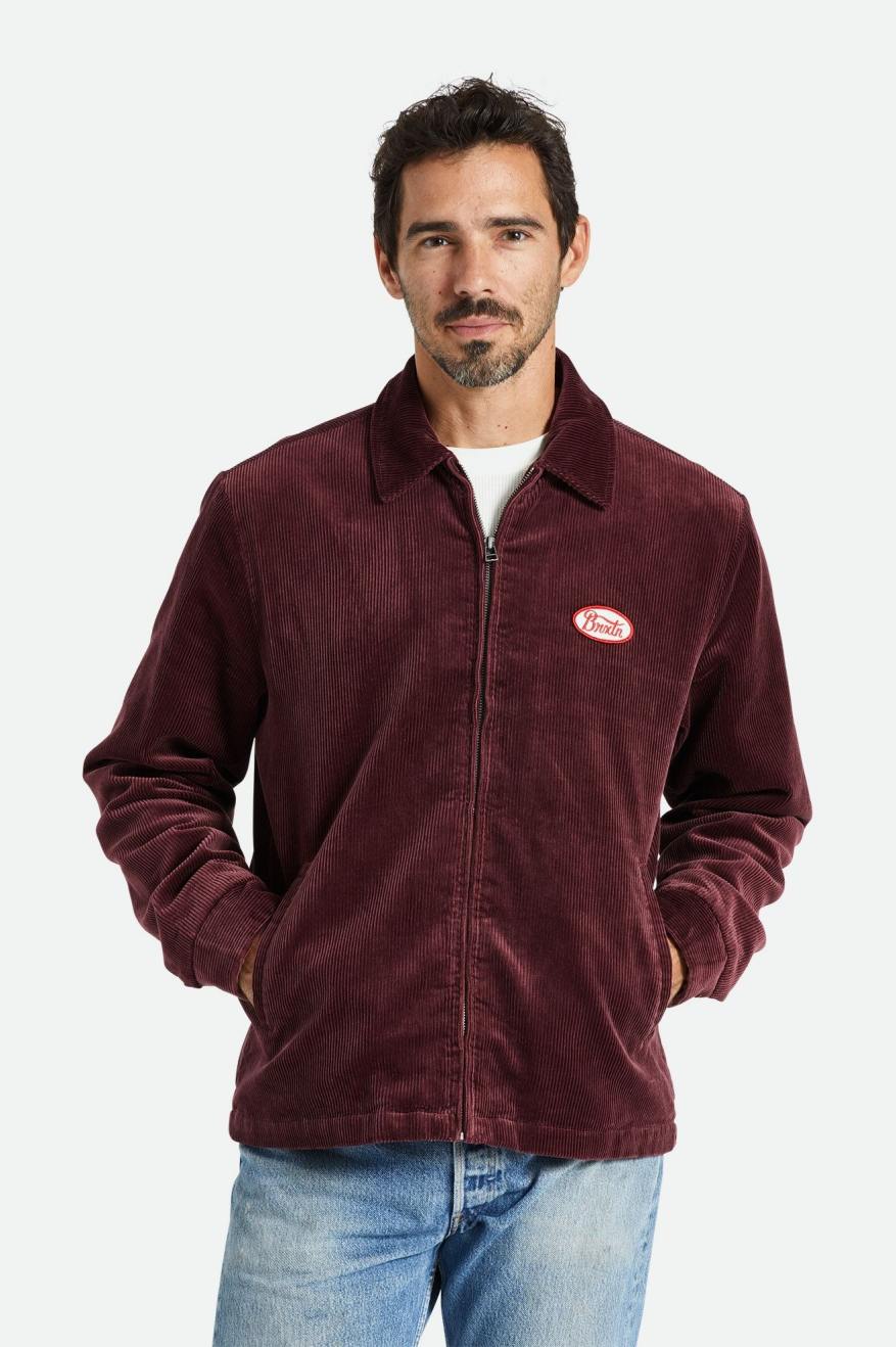 Red Men\'s Brixton Utopia Jackets | 865102-MCA