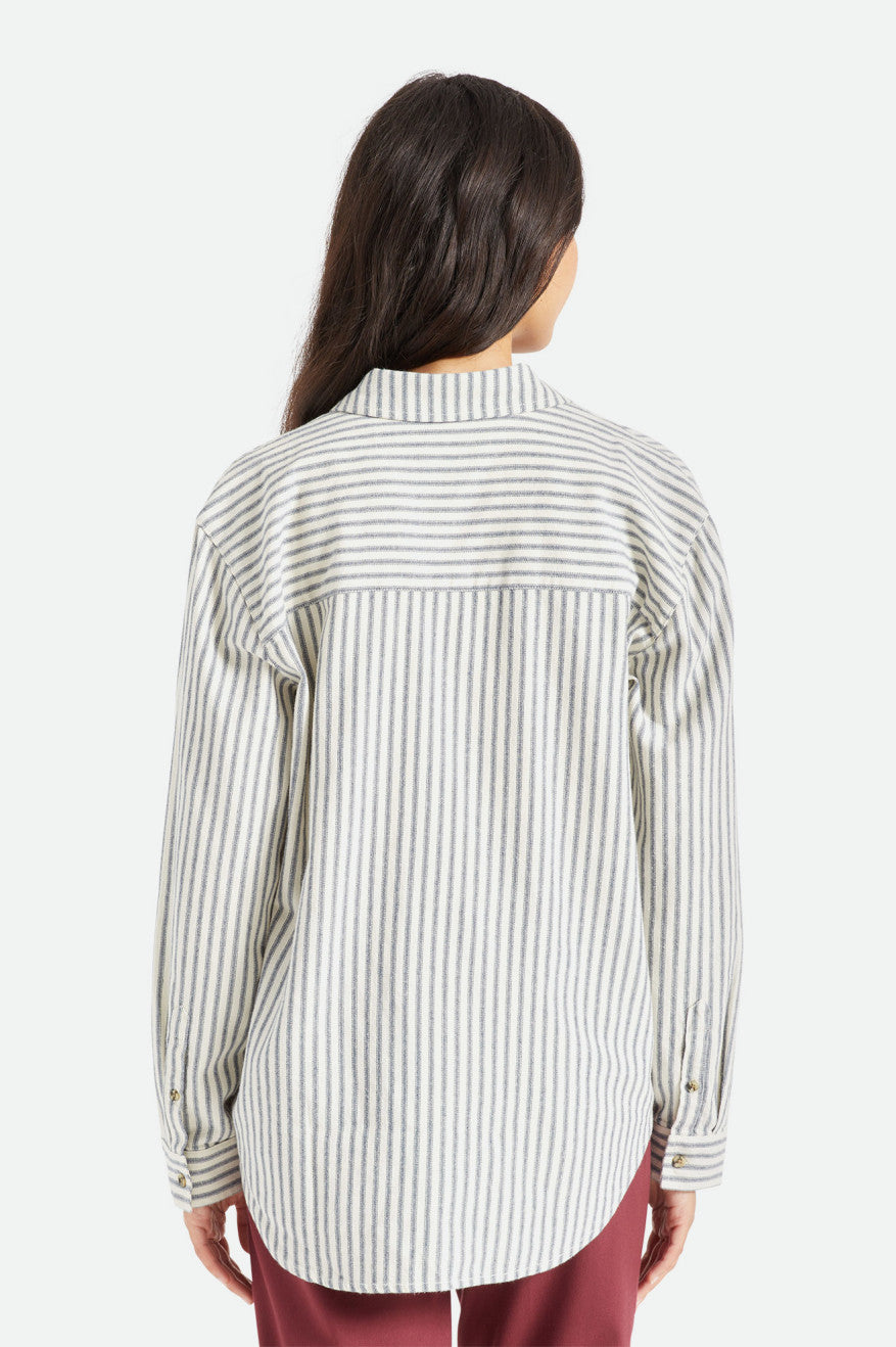 Stripes Women's Brixton Bowery Boyfriend L/S Flannels | 426813-ZKP