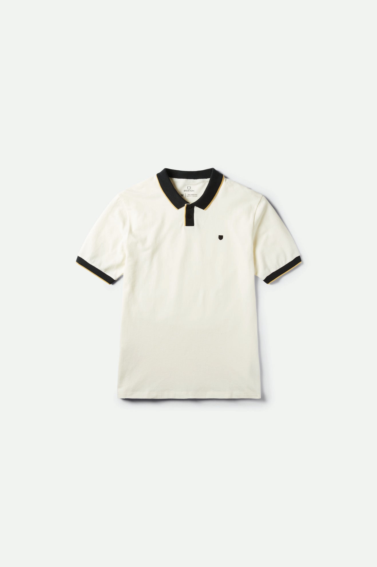 White / Black Men's Brixton Proper S/S Polo Knitwear | 173695-WSP