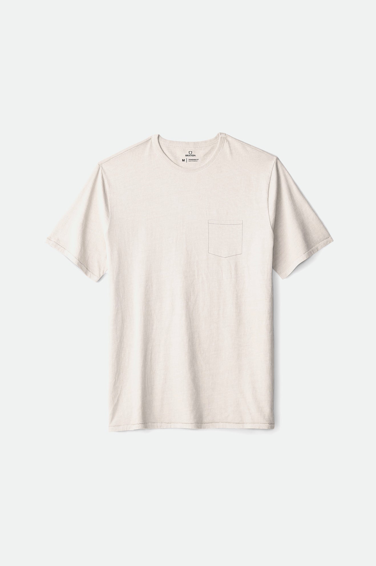 White Men's Brixton Basic S/S Pocket Tops | 728461-QKL