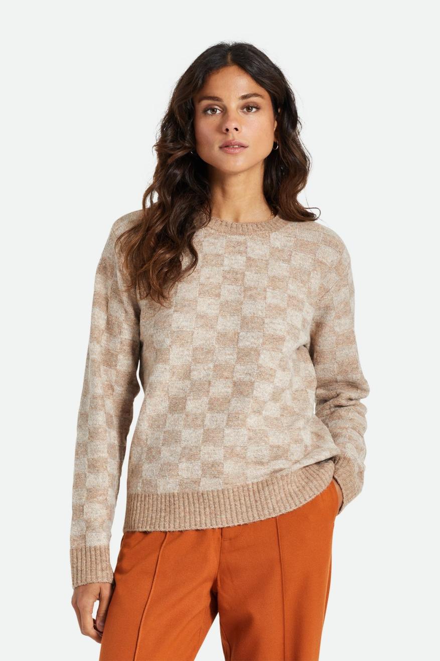 White Women's Brixton Carmen Sweaters | 253741-QBE