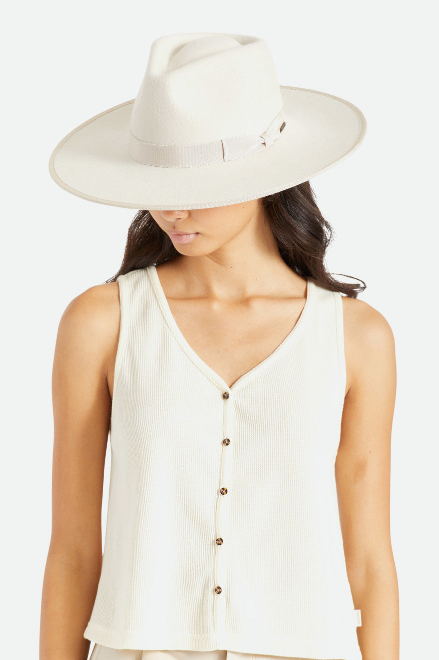 White Women's Brixton Jo Rancher Hat Hats | 906241-ZAW