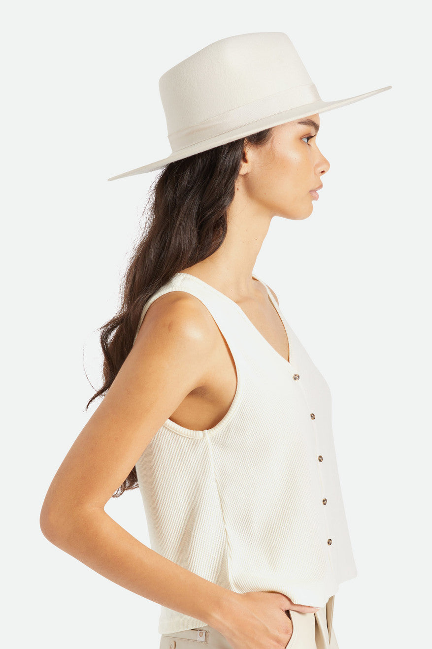 White Women's Brixton Jo Rancher Hat Hats | 906241-ZAW