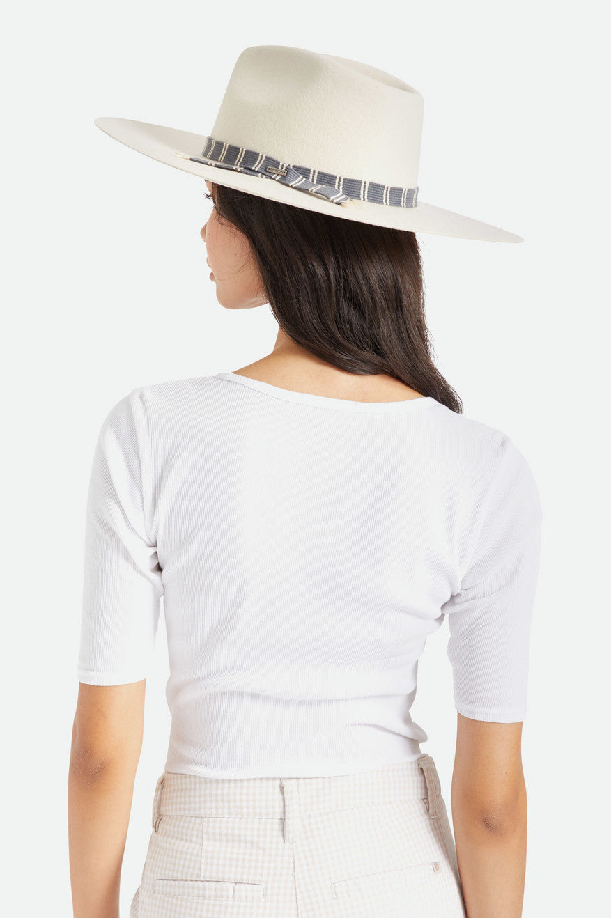 White Women's Brixton Leigh Felt Fedora Fedoras | 089425-FSY