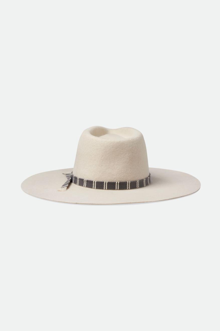 White Women's Brixton Leigh Felt Fedora Fedoras | 089425-FSY